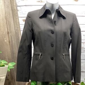 Doncaster Chocolate Brown Fitted Blazer Jacket Button Close Size 6